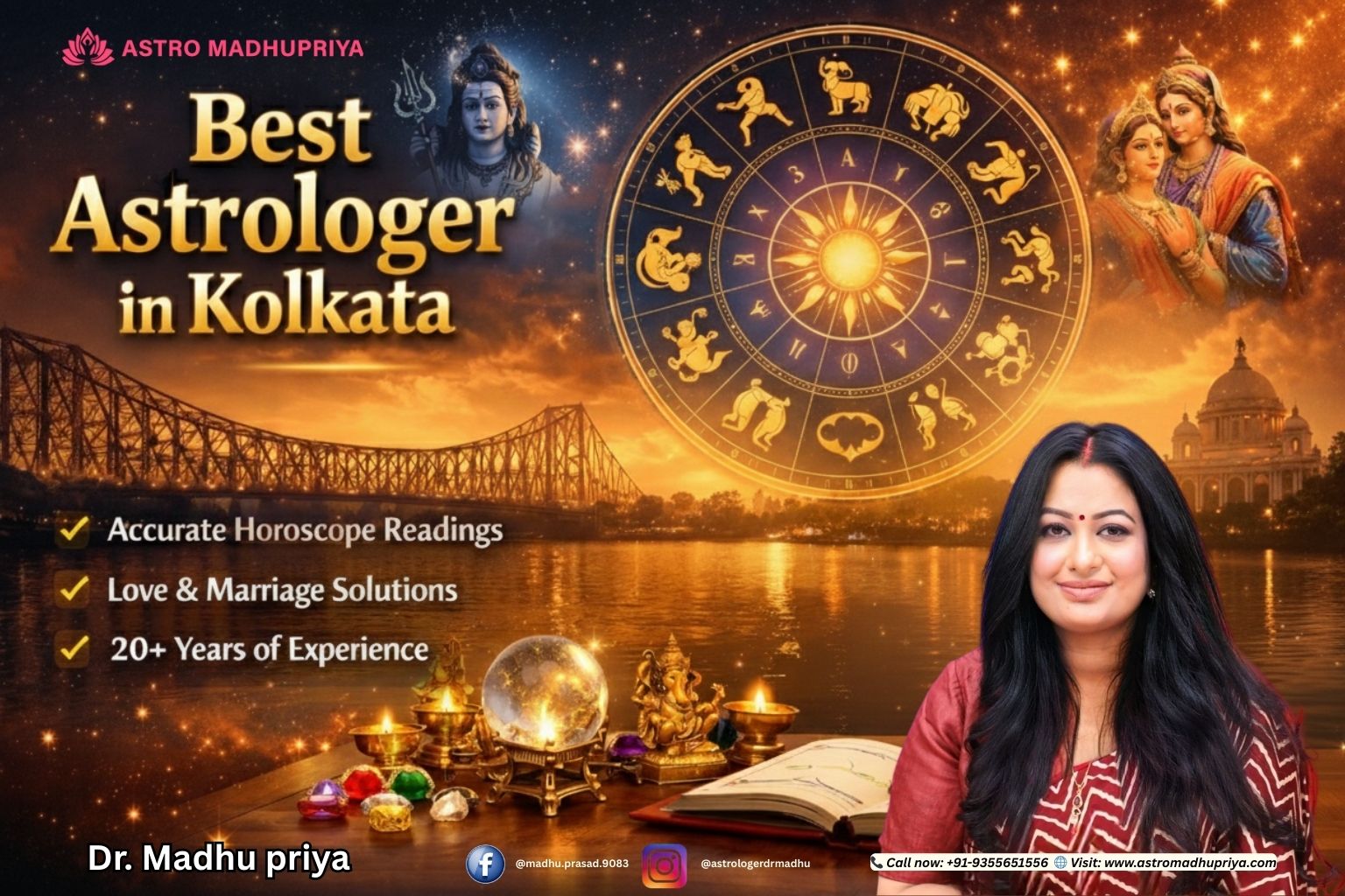 Top Vedic Astrologer in Kolkata - Dr. Madhu Priya Ji