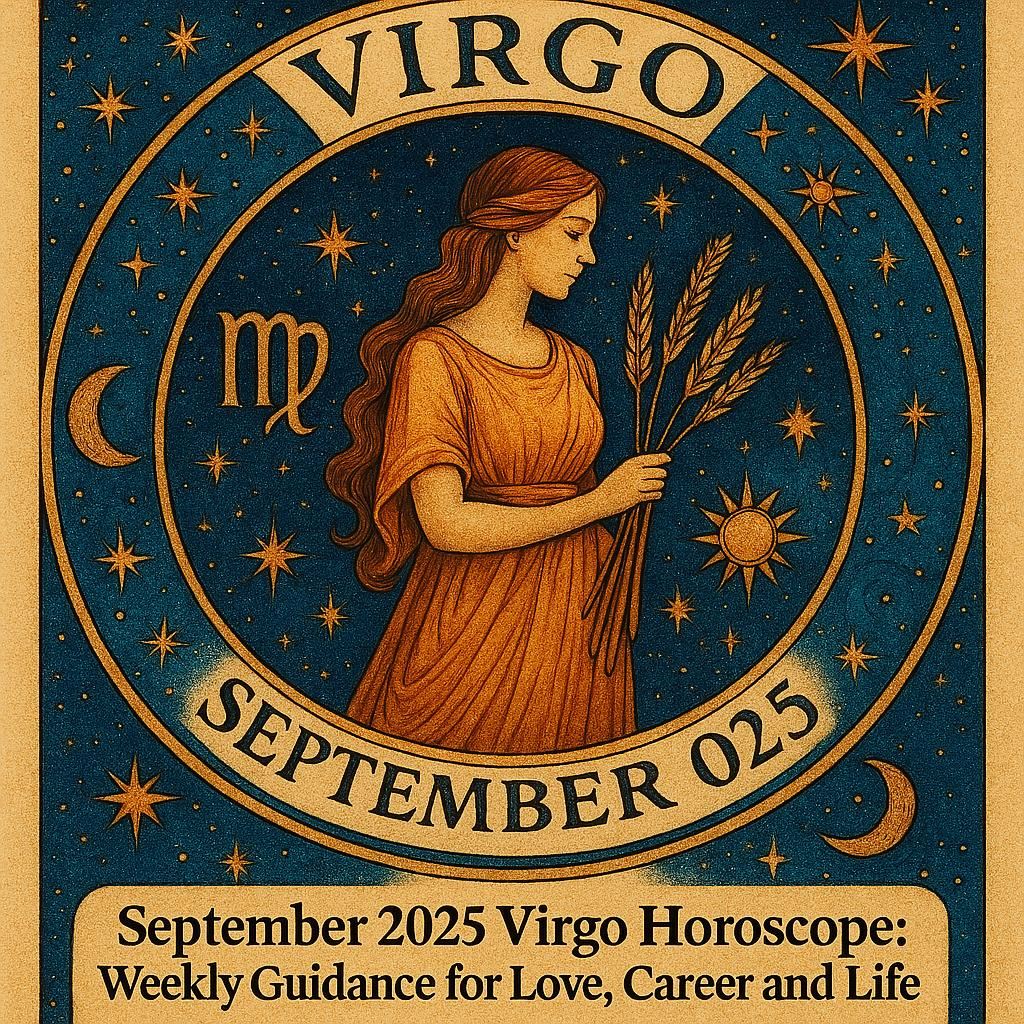 Your Virgo weekly horoscope for September 2025. Get insight on love, career and life path with expert astrological guidance.