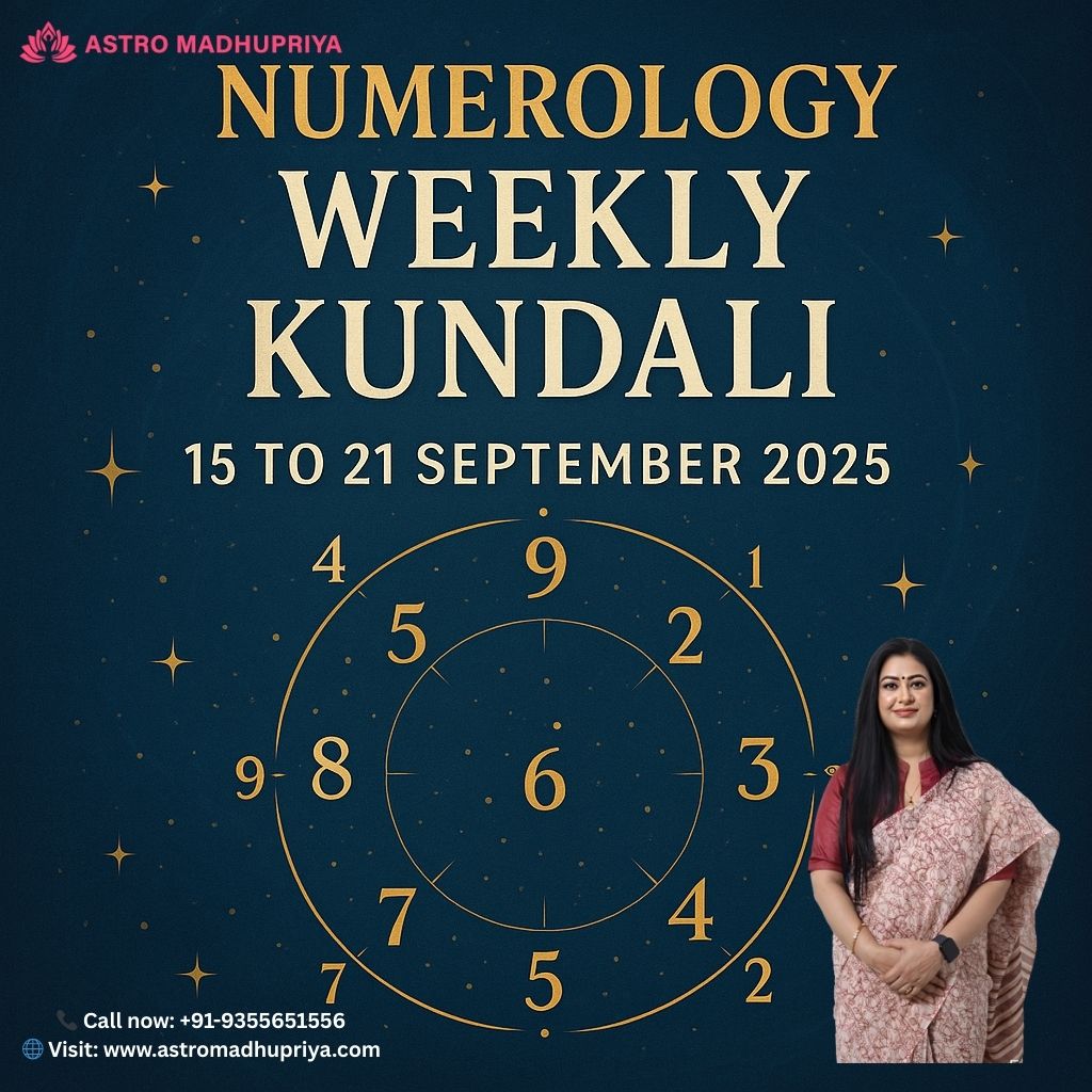 Numerology Weekly Kundali 15 to 21 September 2025 by Astro Madhupriya – Weekly number horoscope guidance with success, challenges, and breakthroughs