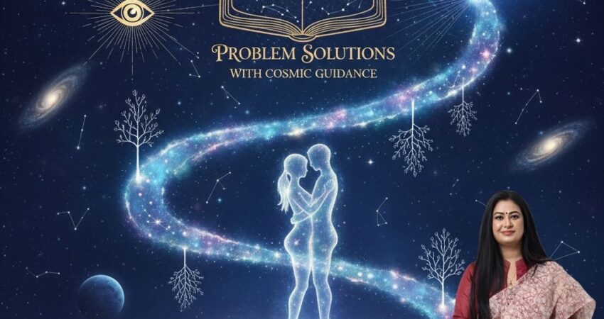 THE BEST RELATIONSHIP SOLUTIONS" with the subtitle "PROBLEM SOLUTIONS WITH COSMIC GUIDANCE