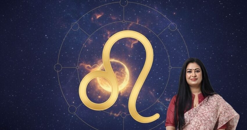 2026 Leo Horoscope infographic. Detailed predictions for career, love, money, health, and spiritual remedies.