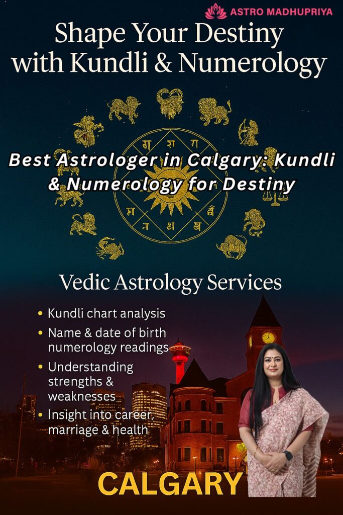 Astro Madhupriya, the Best Astrologer in Calgary, offering Kundli & Numerology services to Shape Your Destiny, with insights into career, marriage, and health.