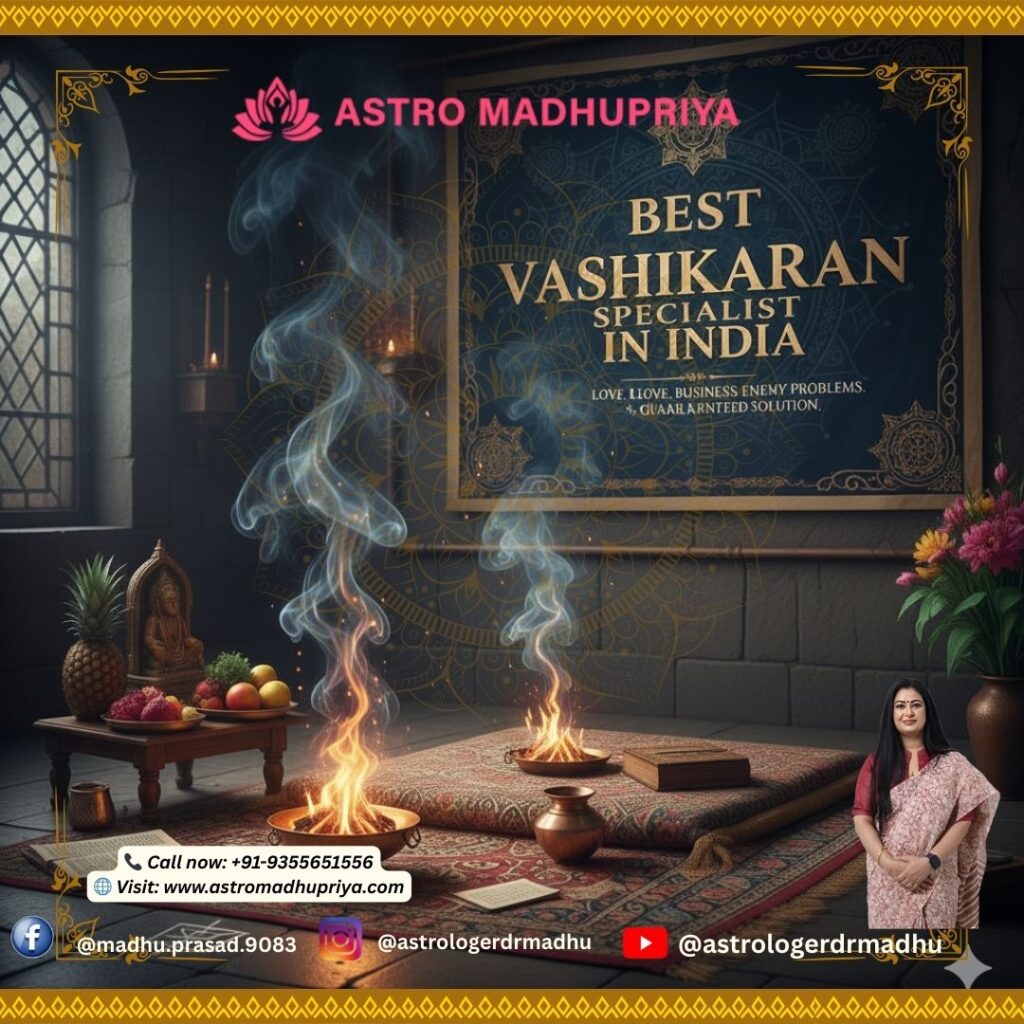 Best Vashikaran Specialist in India Dr Madhu Priya Guaranteed Solution for Love Business Enemy Problems and Black Magic Removal.
