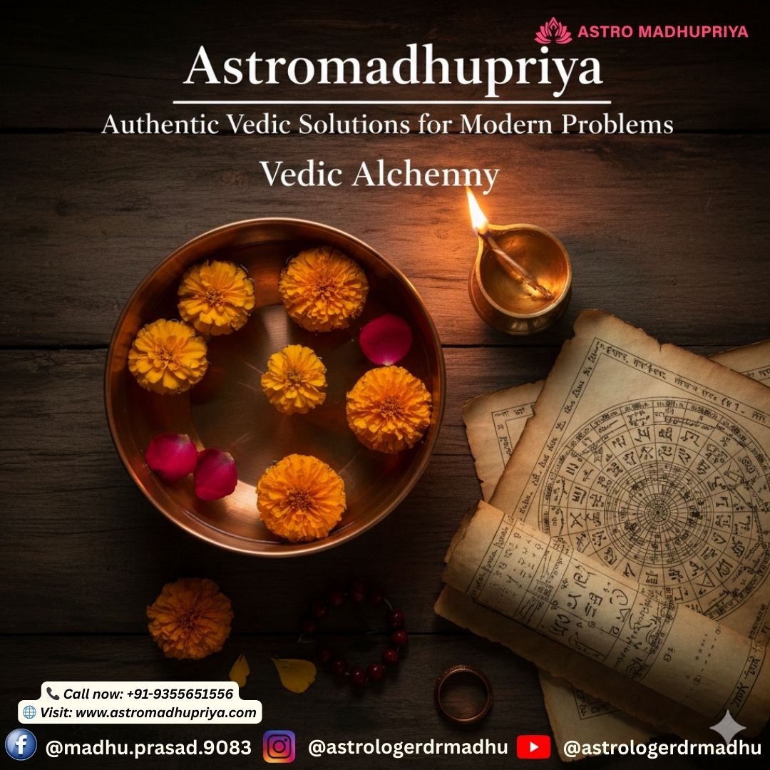 Dr. Madhu Priya, the best black magic removal astrologer in Mumbai, performing a Vedic protection ritual.